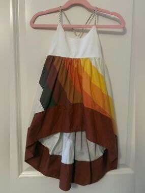 18-24 months Pleiades autumn rainbow high low dress